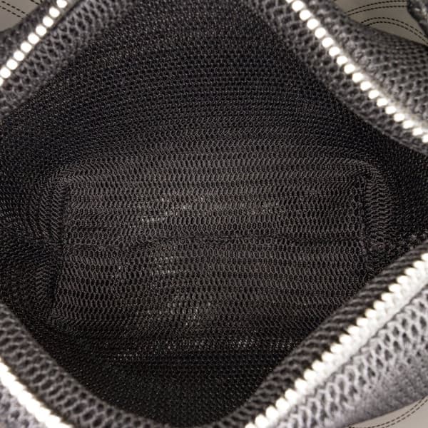Pre-owned Chanel Crumpled Calfskin PVC Camellia Bucket Black