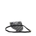 Miniatyrbild 3 av 8: Pre-owned Dior Oblique Canvas Saddle Belt Bag Blue