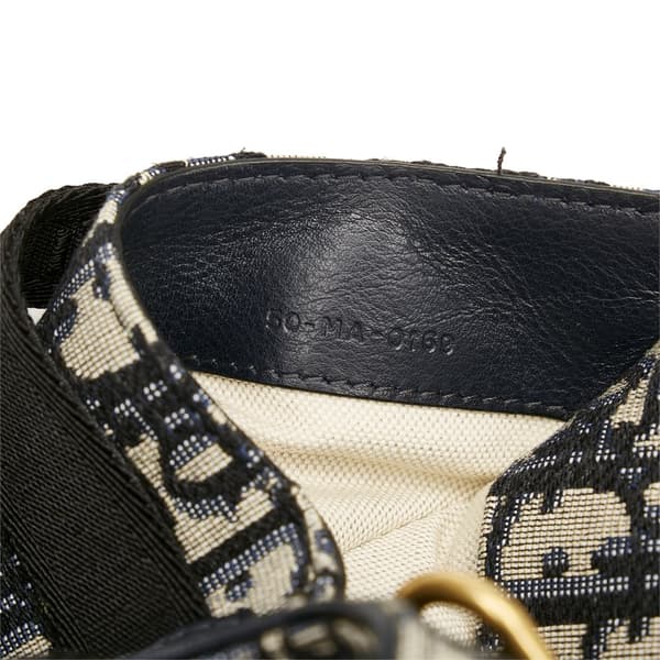 Pre-owned Dior Oblique Canvas Saddle Belt Bag Blue