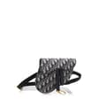 Miniatyrbild 2 av 8: Pre-owned Dior Oblique Canvas Saddle Belt Bag Blue