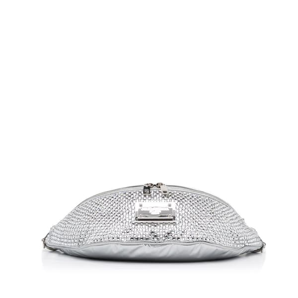 Pre-owned Dolce & Gabbana Miss Sicily Belt Bag Silver