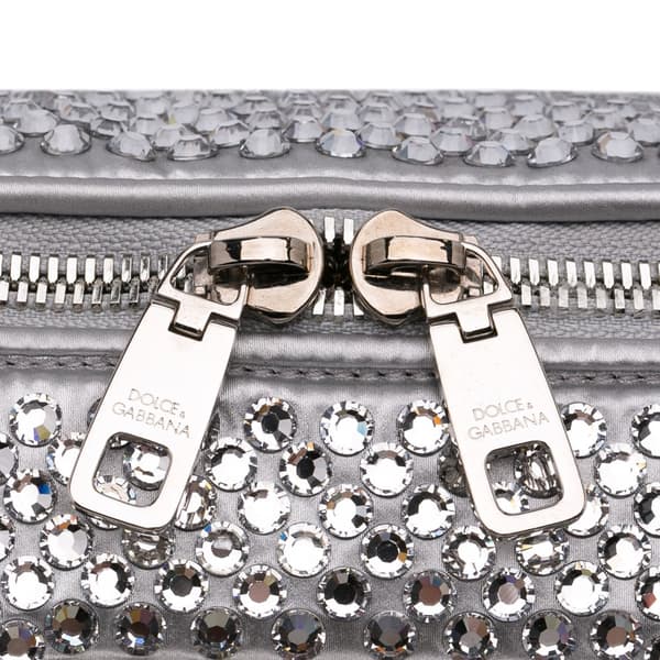 Pre-owned Dolce & Gabbana Miss Sicily Belt Bag Silver