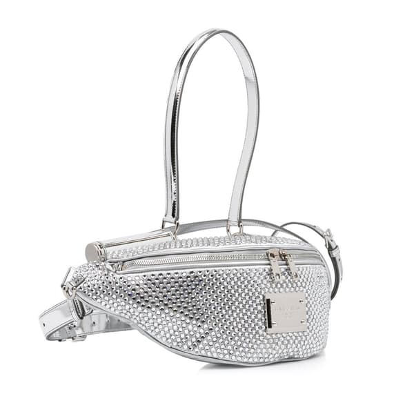 Pre-owned Dolce & Gabbana Miss Sicily Belt Bag Silver