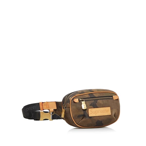 Pre-owned Louis Vuitton Supreme Camouflage Bum Bag PM Brown