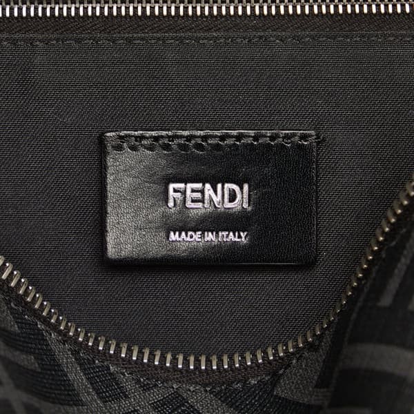 Pre-owned Fendi Zucca FF 1974 Diagonal Belt Bag Black