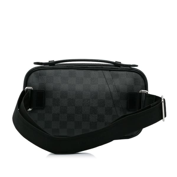 Pre-owned Louis Vuitton Damier Graphite Ambler Black