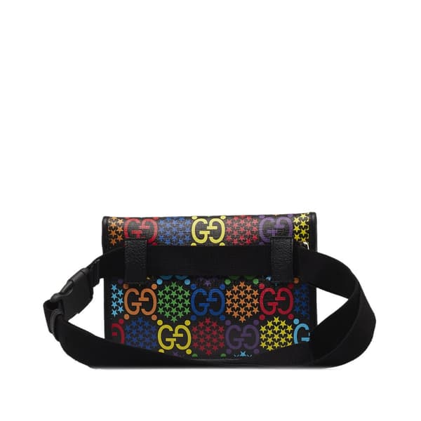 Pre-owned Gucci GG Supreme Psychedelic Belt Bag Black