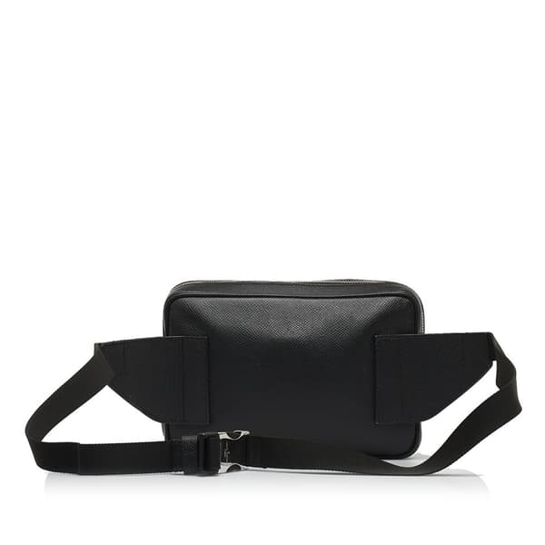 Pre-owned Louis Vuitton Taiga Outdoor Bumbag  Black