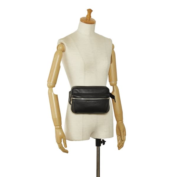 Pre-owned Louis Vuitton Taiga Outdoor Bumbag  Black