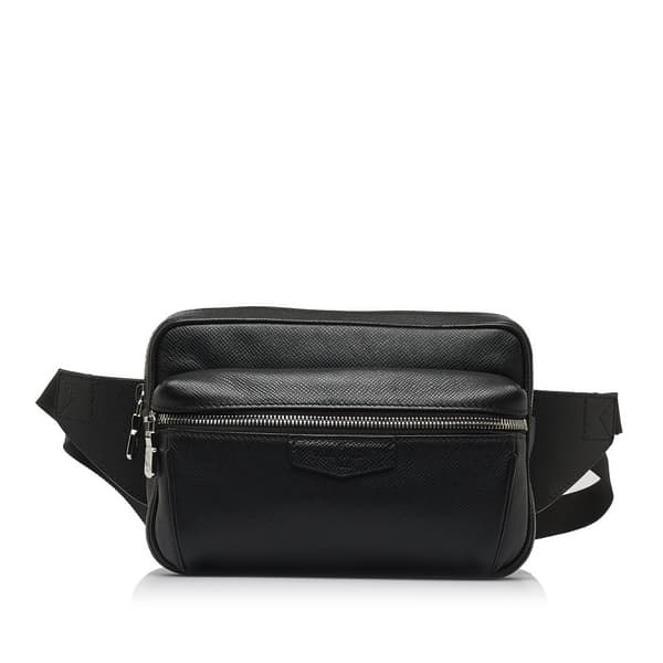 Pre-owned Louis Vuitton Taiga Outdoor Bumbag  Black