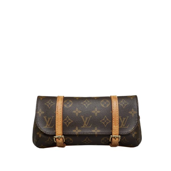 Pre-owned Louis Vuitton Monogram Pochette Marelle PM Brown