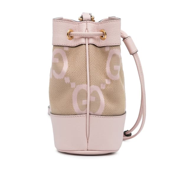 Pre-owned Gucci Mini Jumbo GG Canvas Ophidia Bucket Bag Brown