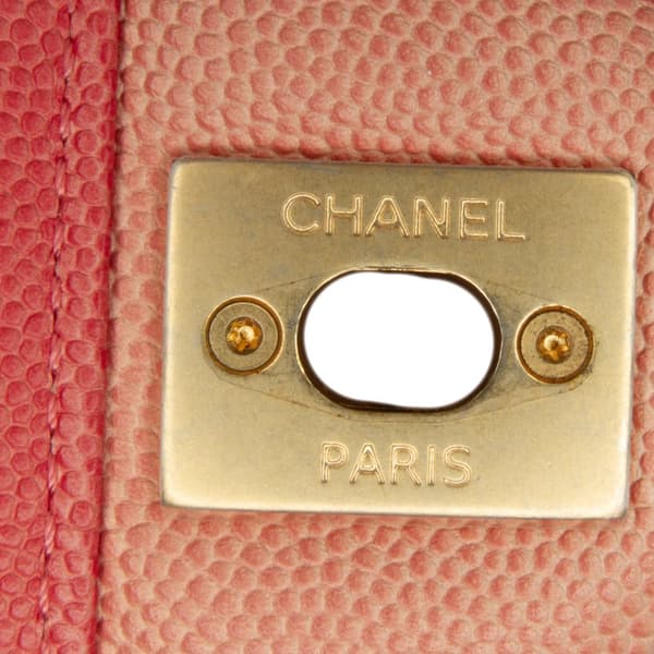 Pre-owned Chanel Caviar Sunset On The Sea Flap Belt Bag Pink