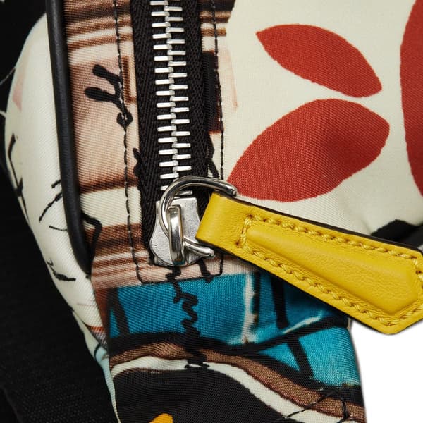 Pre-owned Fendi x Karl Kollage Nylon Belt Bag White