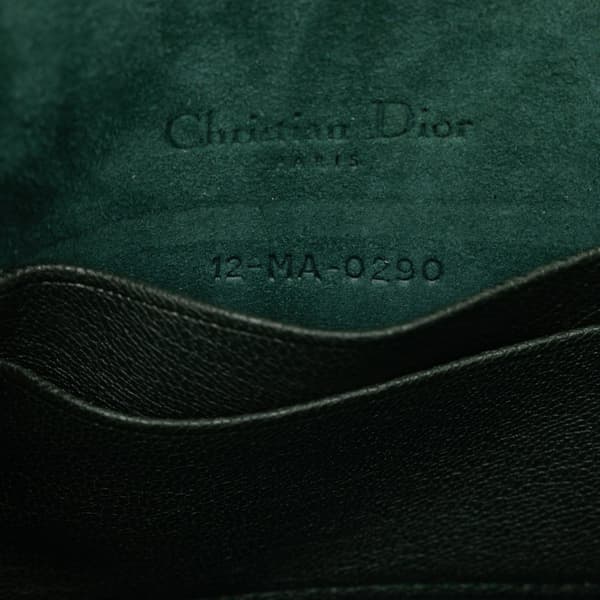 Pre-owned Dior Leather Saddle Belt Bag Green