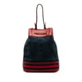 Miniatyrbillede 3 af 10: Pre-owned Gucci Small Suede Web Ophidia Bucket Blue