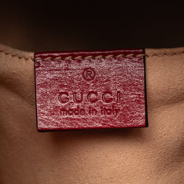 Pre-owned Gucci Small Suede Web Ophidia Bucket Blue
