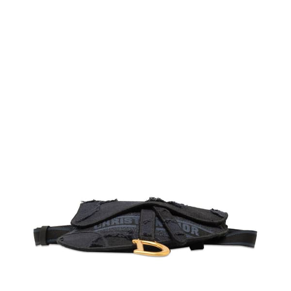 Pre-owned Dior Camouflage Saddle Belt Bag Blue
