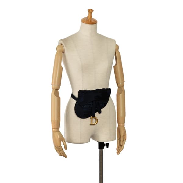 Pre-owned Dior Camouflage Saddle Belt Bag Blue