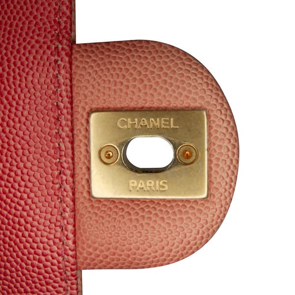 Pre-owned Chanel Caviar Sunset On The Sea Flap Belt Bag Pink