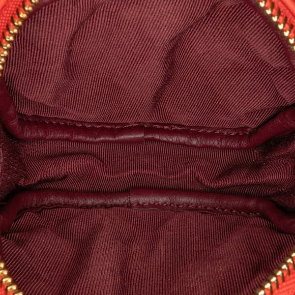 Pre-owned Chanel CC Quilted Calfskin Flap Belt Bag and Coin Purse Red