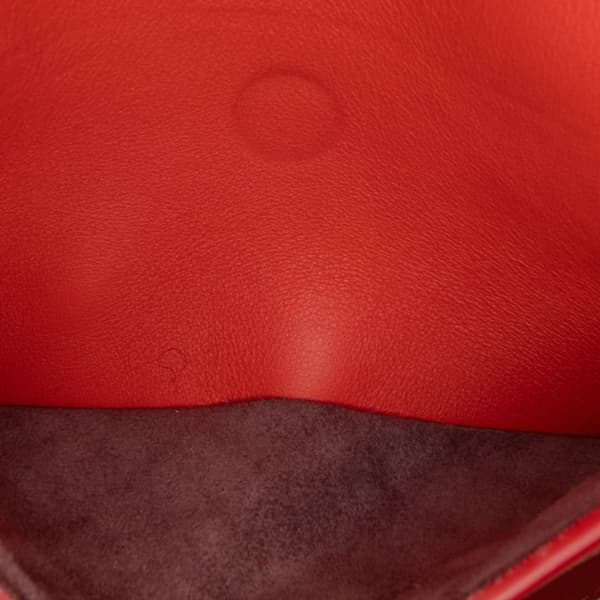 Pre-owned Chanel CC Quilted Calfskin Flap Belt Bag and Coin Purse Red