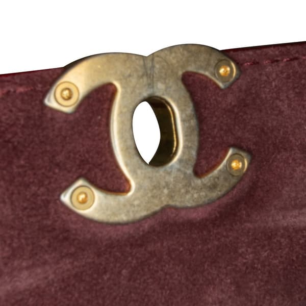 Pre-owned Chanel CC Quilted Calfskin Flap Belt Bag and Coin Purse Red