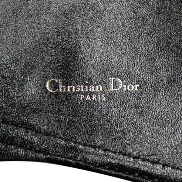 Pre-owned Dior Crinkled Lambskin Saddle Belt Bag Black
