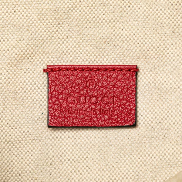 Pre-owned Gucci Leather Logo Belt Bag Red