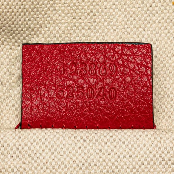 Pre-owned Gucci Leather Logo Belt Bag Red