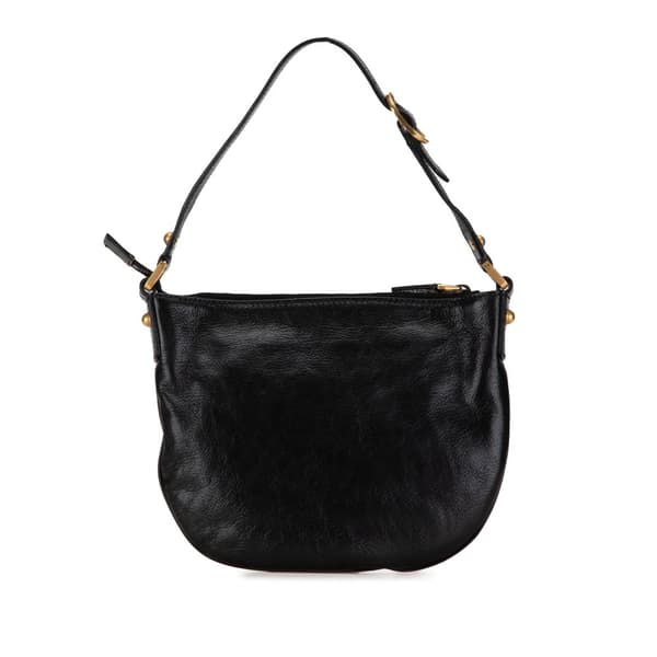 Pre-owned Gucci Small Leather Blondie Hobo Bag Black