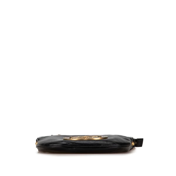 Pre-owned Gucci Small Leather Blondie Hobo Bag Black