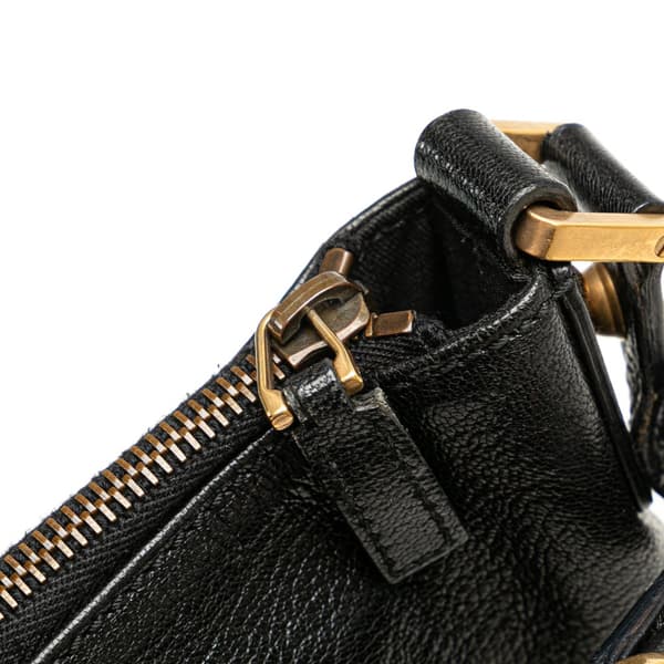 Pre-owned Gucci Small Leather Blondie Hobo Bag Black