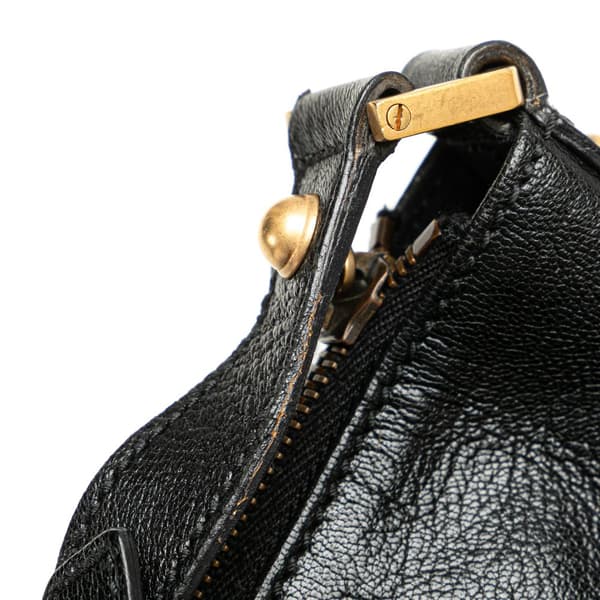 Pre-owned Gucci Small Leather Blondie Hobo Bag Black