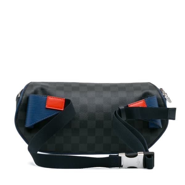Pre-owned Louis Vuitton Epi Damier Graphite Bumbag Blue