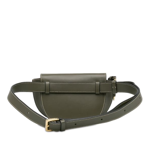 Pre-owned LOEWE Mini Leather Gate Belt Bag Gray