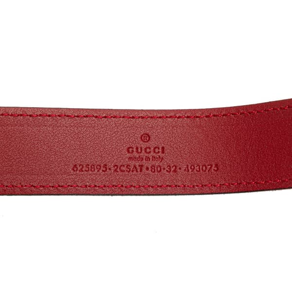 Pre-owned Gucci Baiadera Canvas Stripe Belt Bag Red