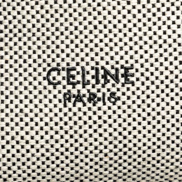 Pre-owned Celine Small Canvas Seau Sangle Bag White