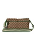 Miniatyrbillede 3 af 9: Pre-owned Gucci GG Canvas Web Double Pocket Belt Bag Brown