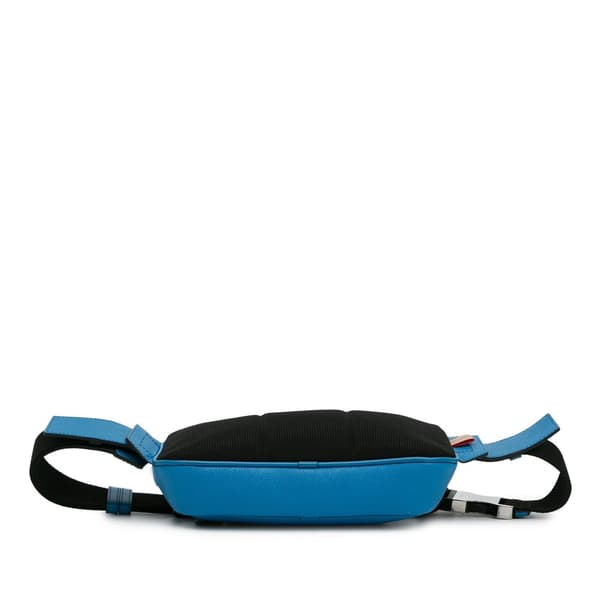 Pre-owned Burberry Paddy Logo Belt Bag Blue