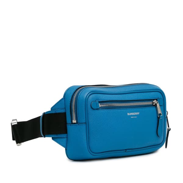 Pre-owned Burberry Paddy Logo Belt Bag Blue