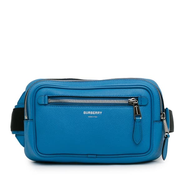 Pre-owned Burberry Paddy Logo Belt Bag Blue