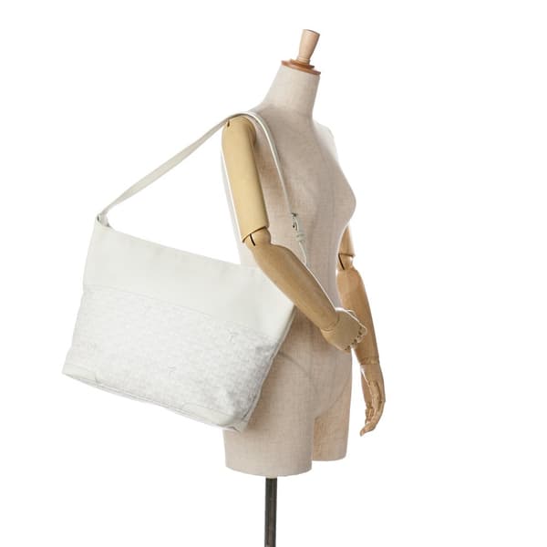 Pre-owned Goyard Goyardine Grenadine Hobo White
