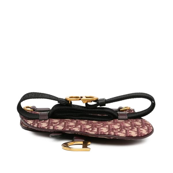 Pre-owned Dior Oblique Saddle Belt Bag Red
