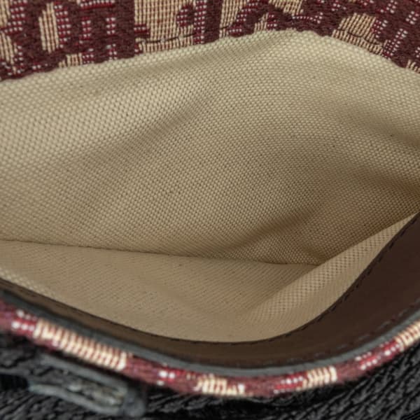 Pre-owned Dior Oblique Saddle Belt Bag Red