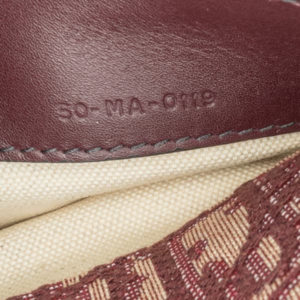 Pre-owned Dior Oblique Saddle Belt Bag Red