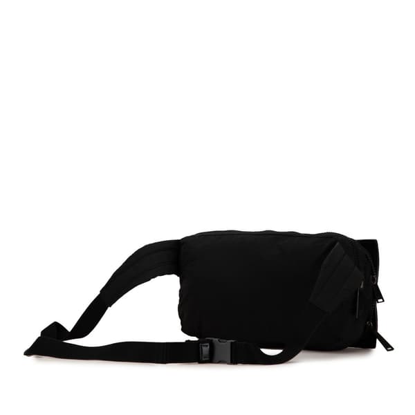 Pre-owned Bottega Veneta Nylon and Calfskin Intrecciato Belt Bag Black
