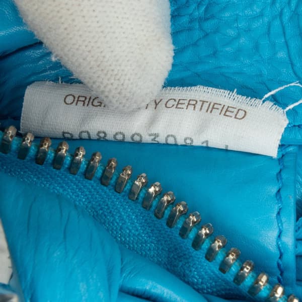 Pre-owned Bottega Veneta Paper Calfskin Intrecciato Banana Hobo Bag Blue