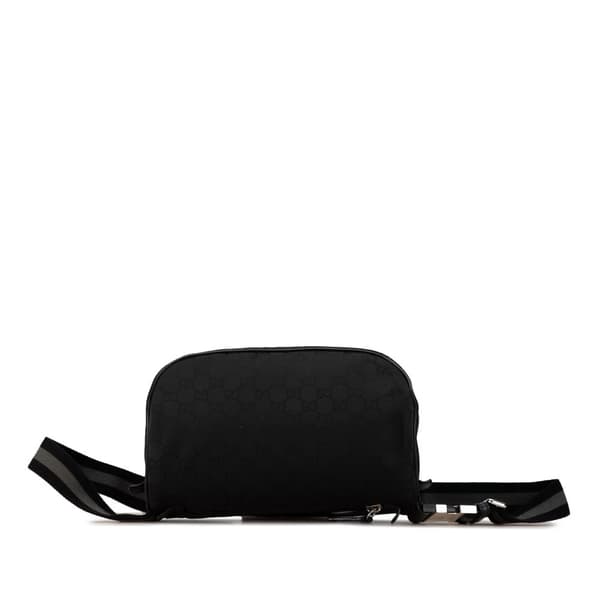 Pre-owned Gucci GG Nylon Web Belt Bag Black