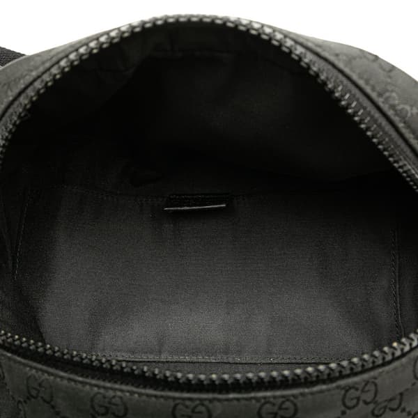 Pre-owned Gucci GG Nylon Web Belt Bag Black